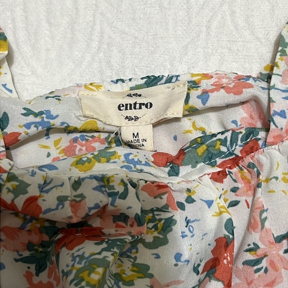 Entro floral ruffle strap babydoll tank - Picture 6 of 6